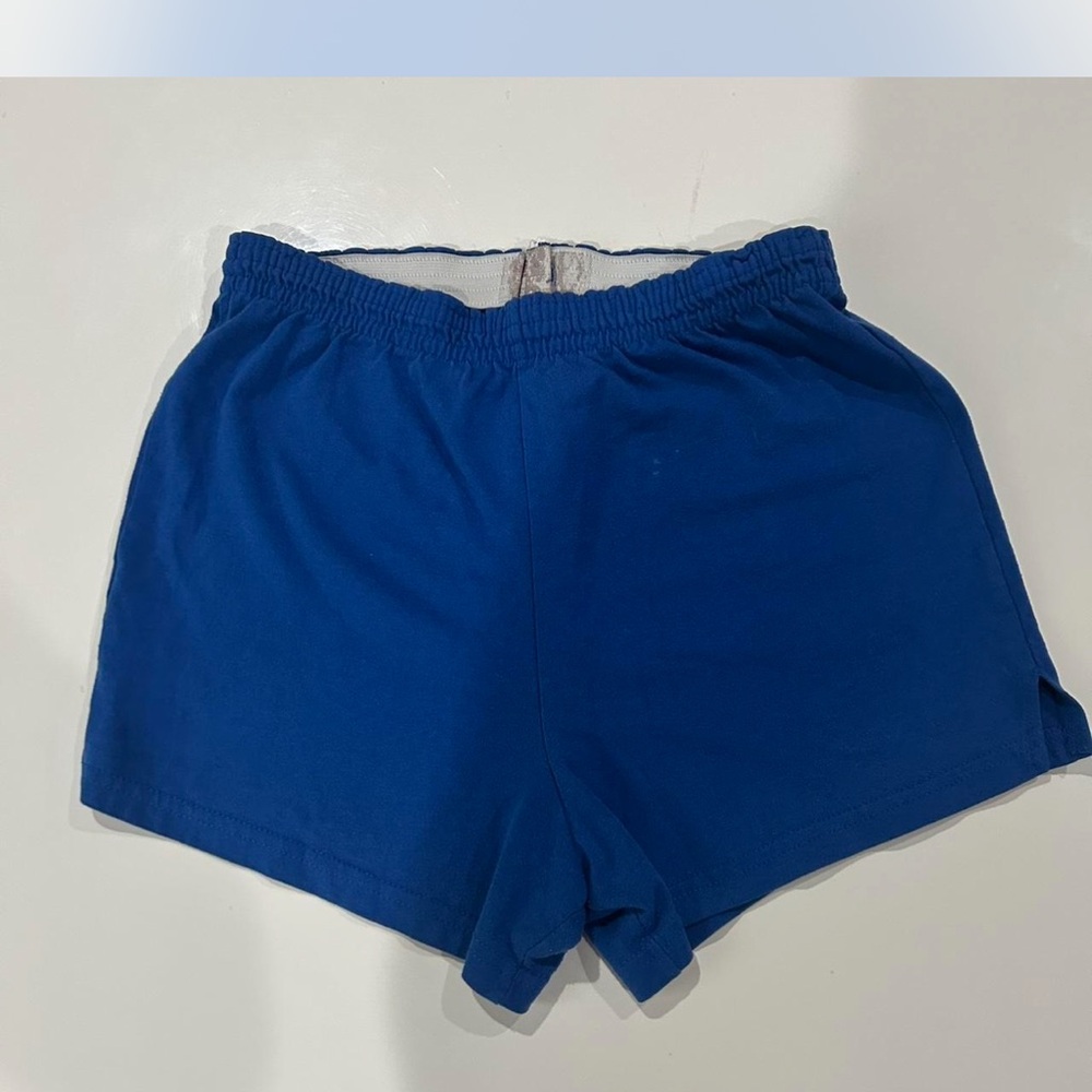 Blue Elastic Waist Shorts